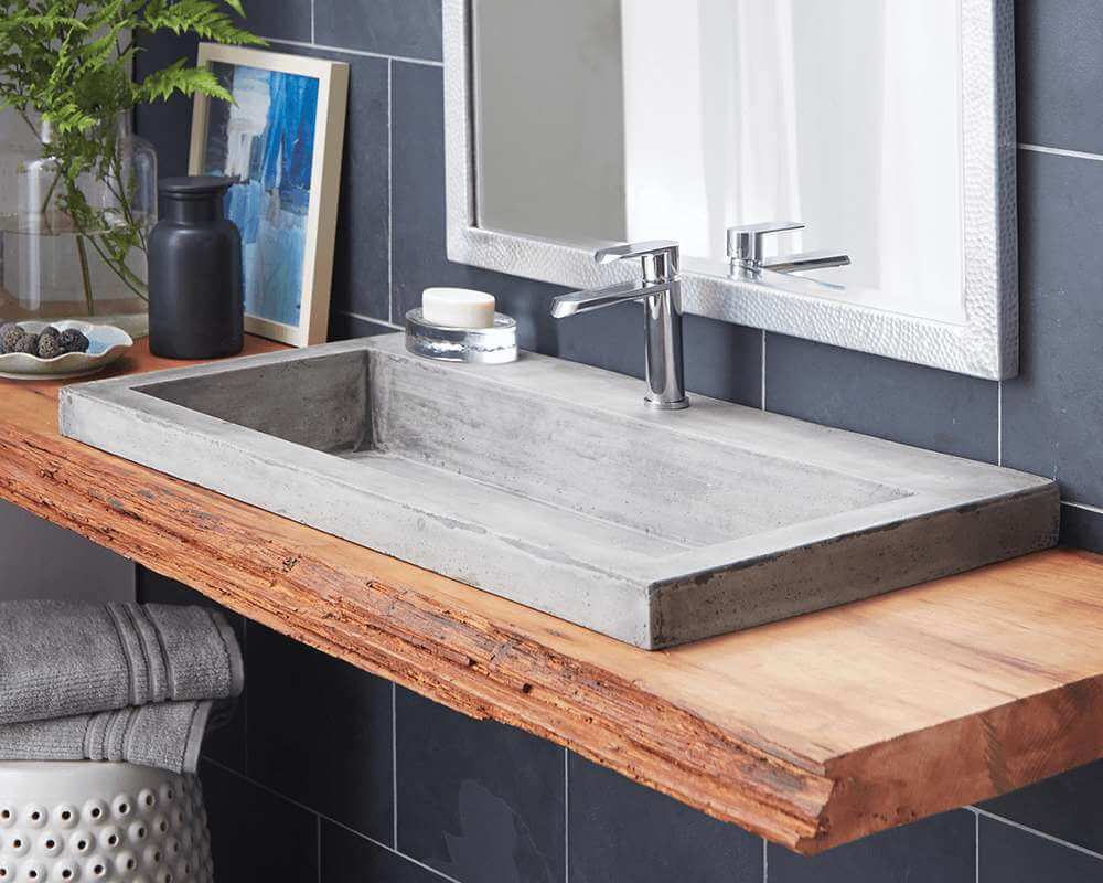 How To Style A Bathroom With a Concrete Sink