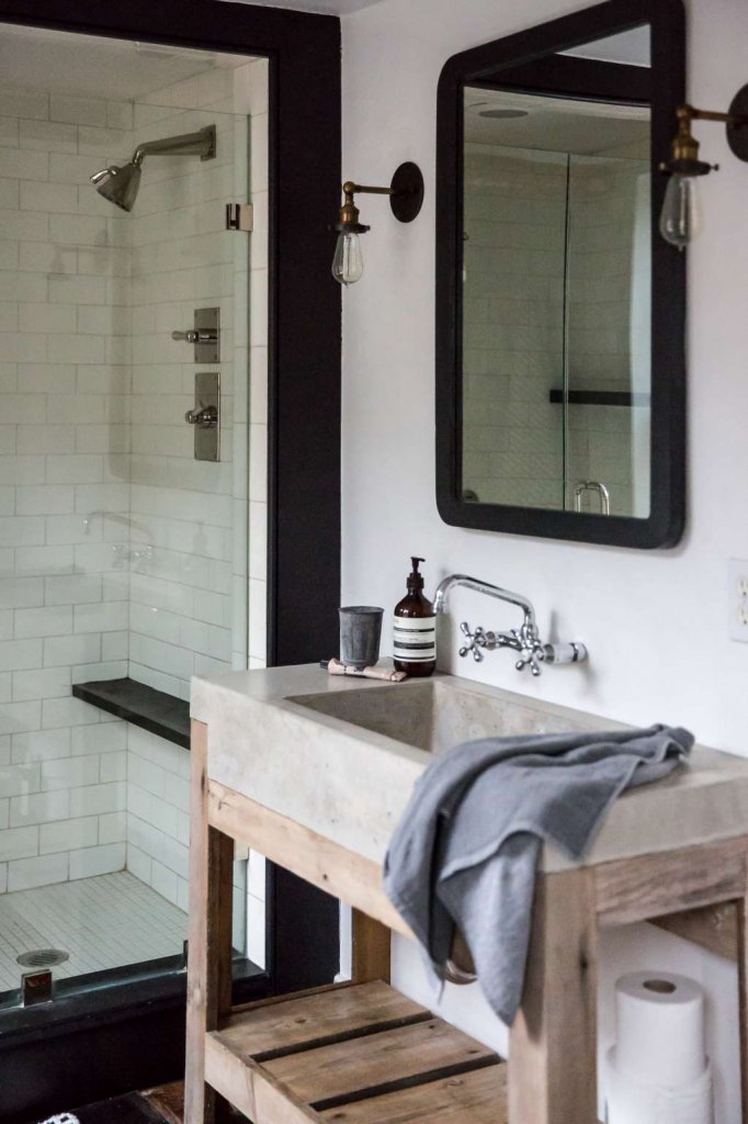 How To Style A Bathroom With a Concrete Sink