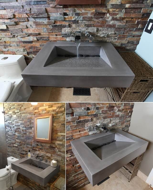 How To Style A Bathroom With a Concrete Sink