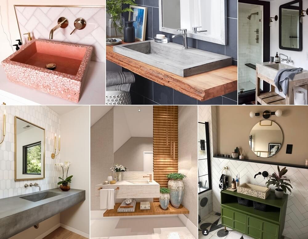 How To Style A Bathroom With a Concrete Sink