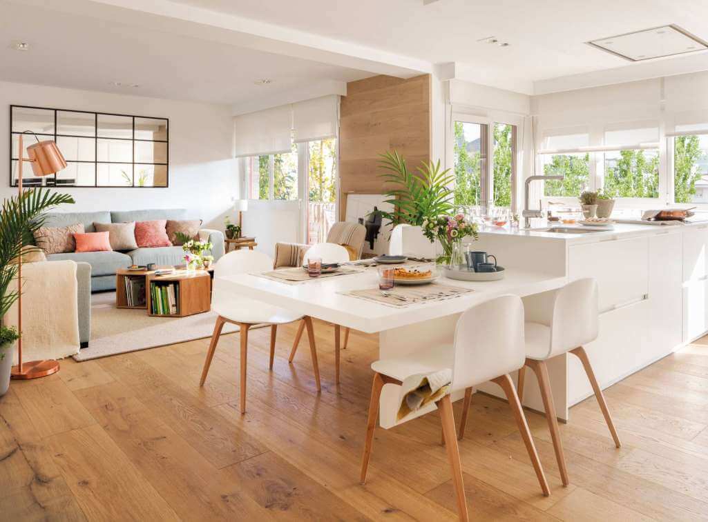 open plan dining room