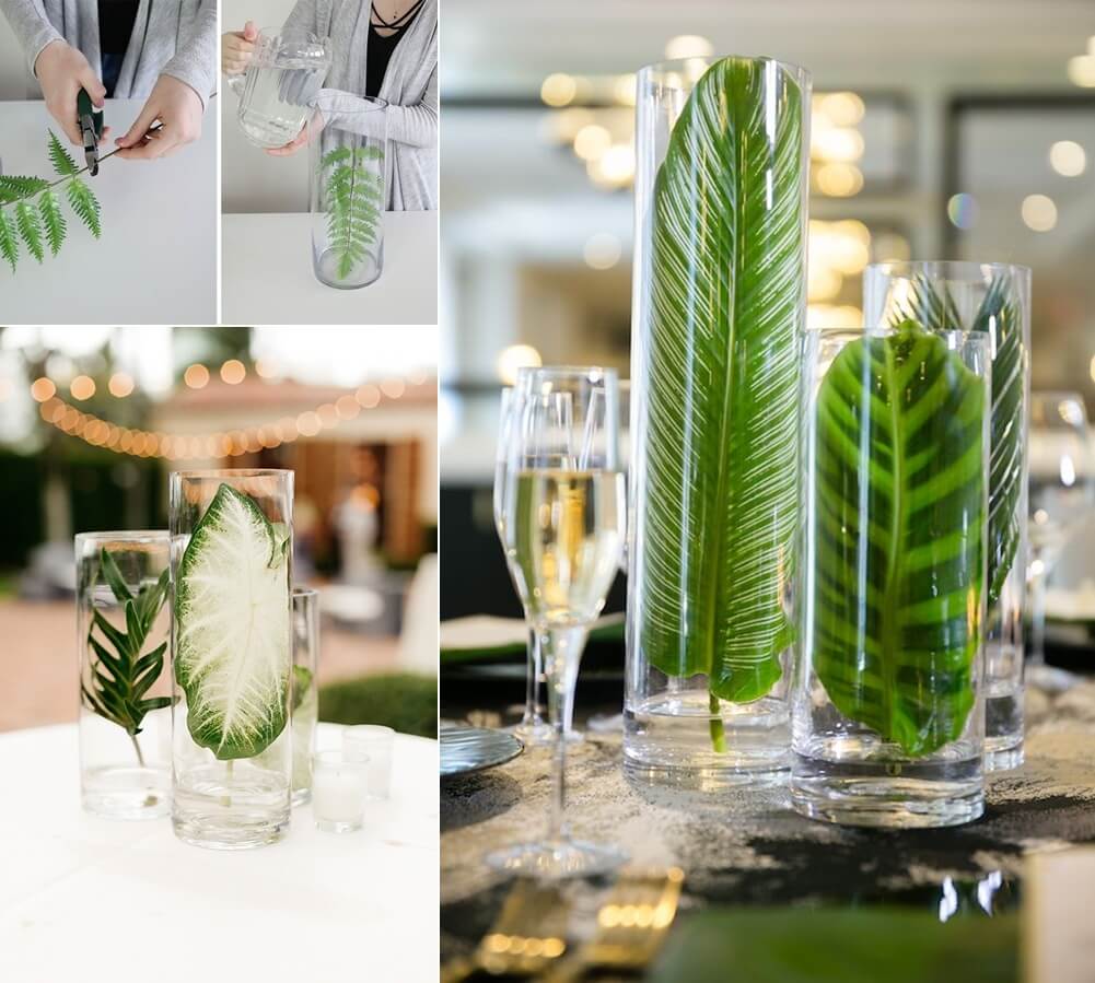 Fresh Leaves Centrepiece Ideas