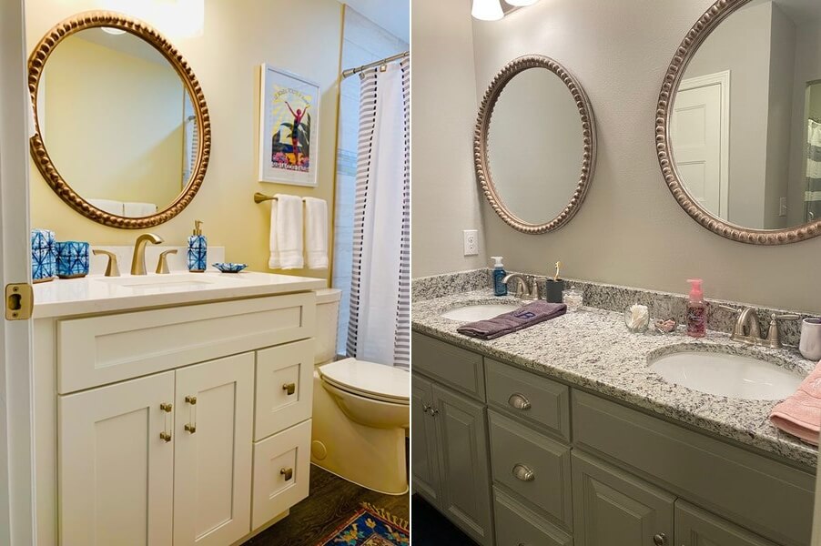 statement bathroom mirrors