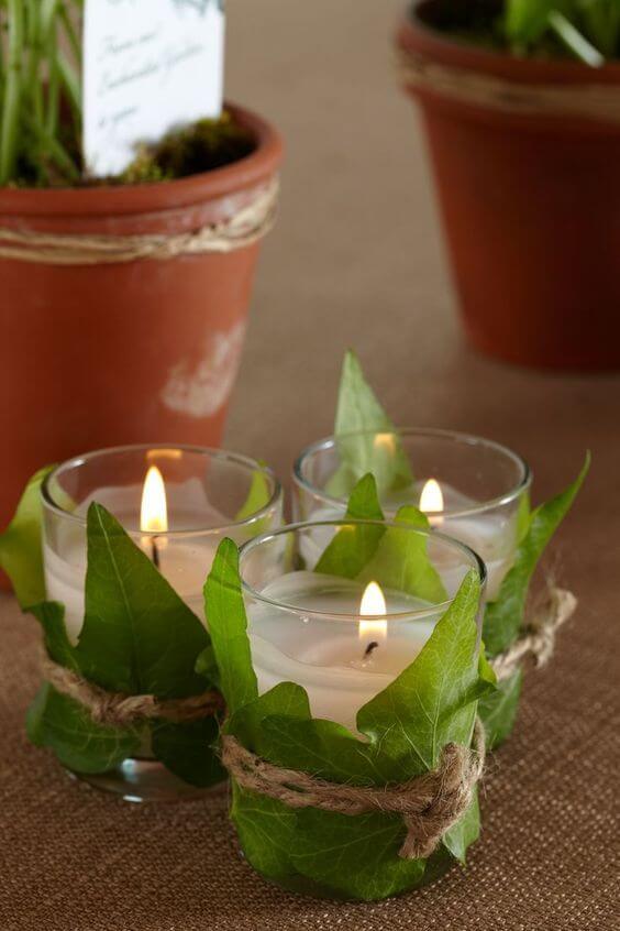 Fresh Leaves Centrepiece Ideas