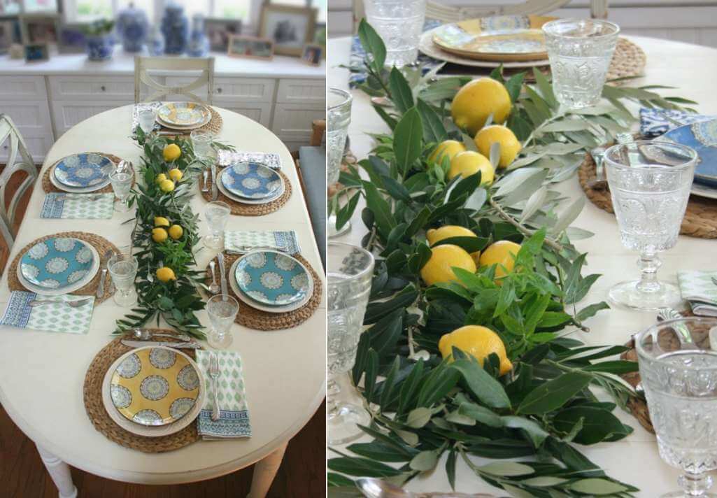 Fresh Leaves Centrepiece Ideas