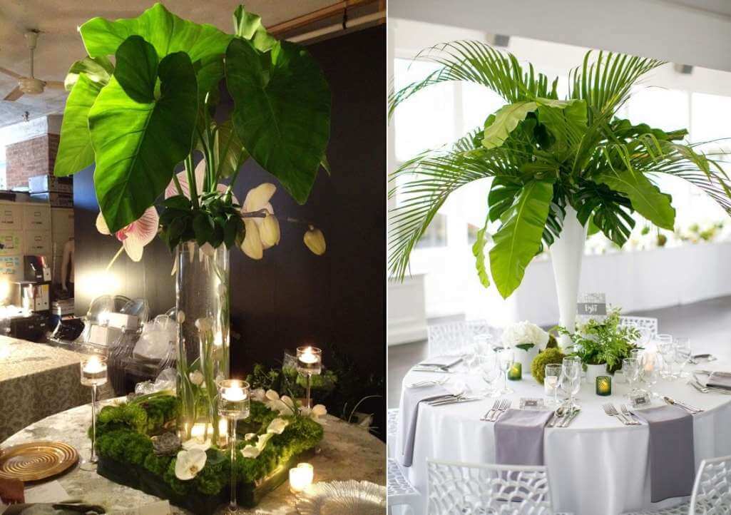 Fresh Leaves Centrepiece Ideas