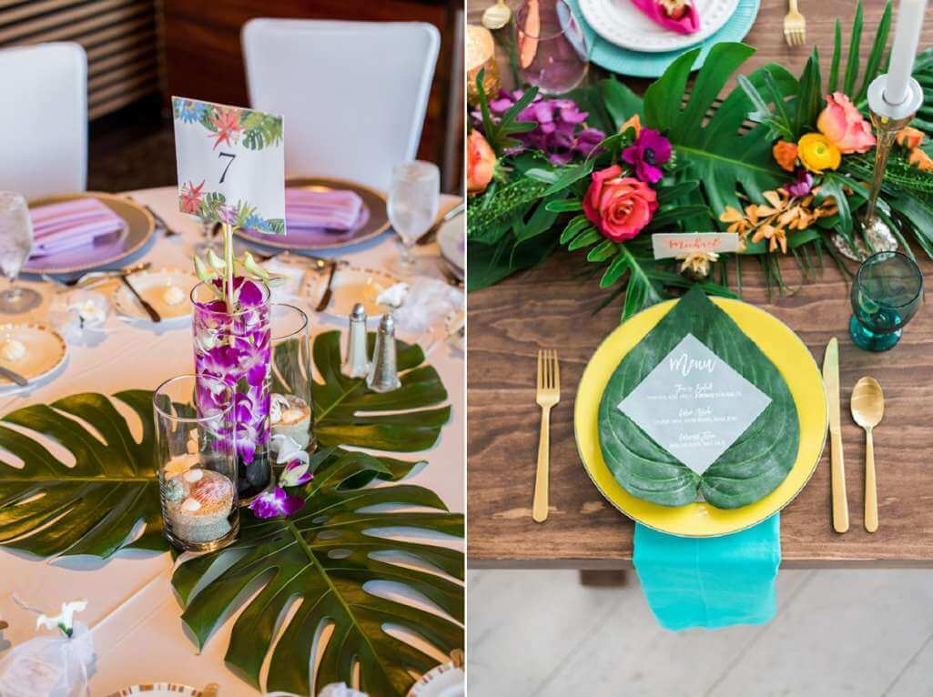 Fresh Leaves Centrepiece Ideas