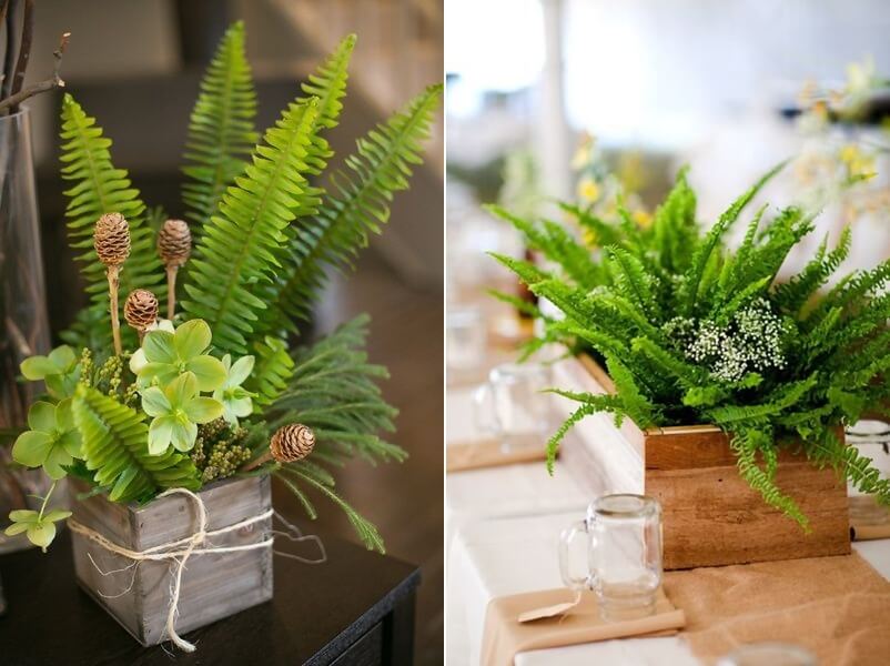 Fresh Leaves Centrepiece Ideas