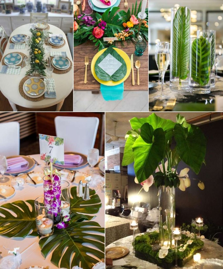 Fresh Leaves Centrepiece Ideas