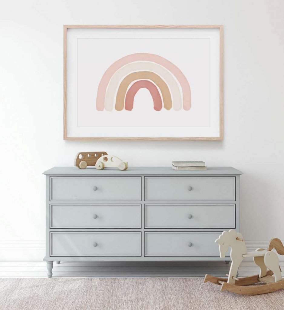 Pastel nursery decor 