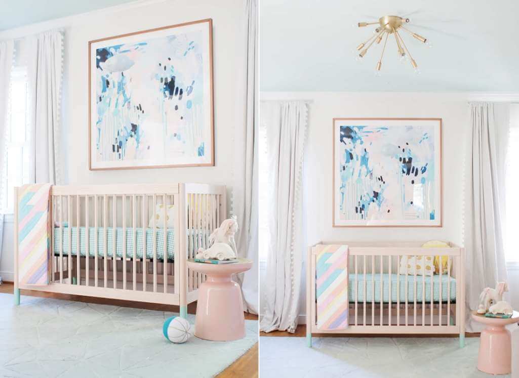 Pastel nursery decor 