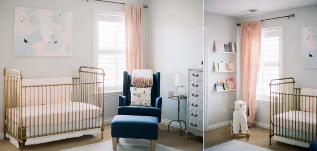 Pastel nursery decor 