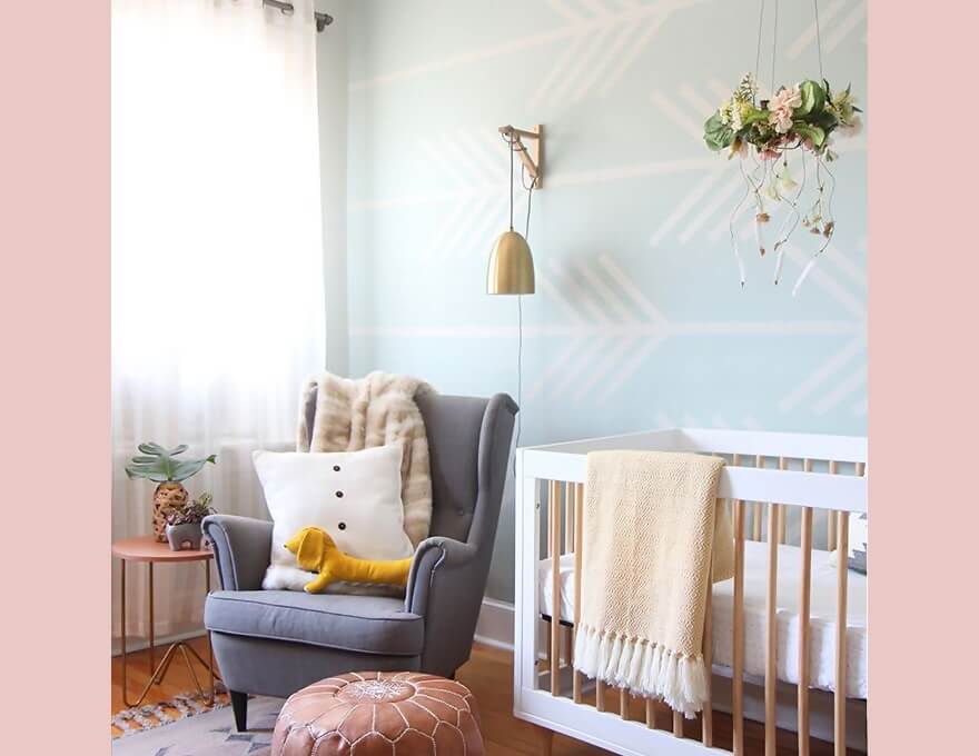 Pastel nursery decor 