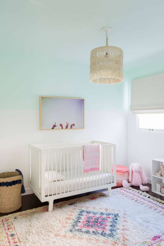 Pastel nursery decor 