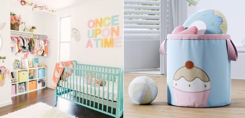 Pastel nursery decor 