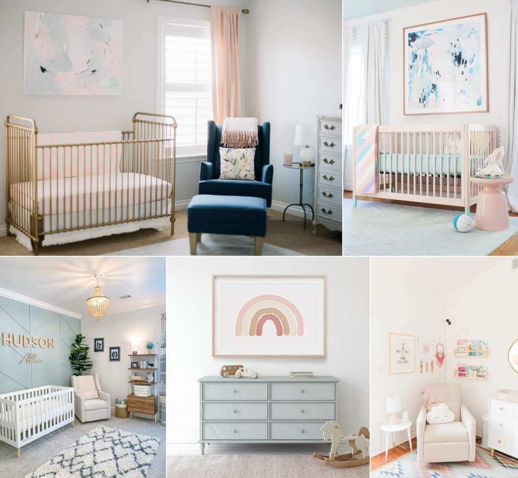 Pastel nursery decor 