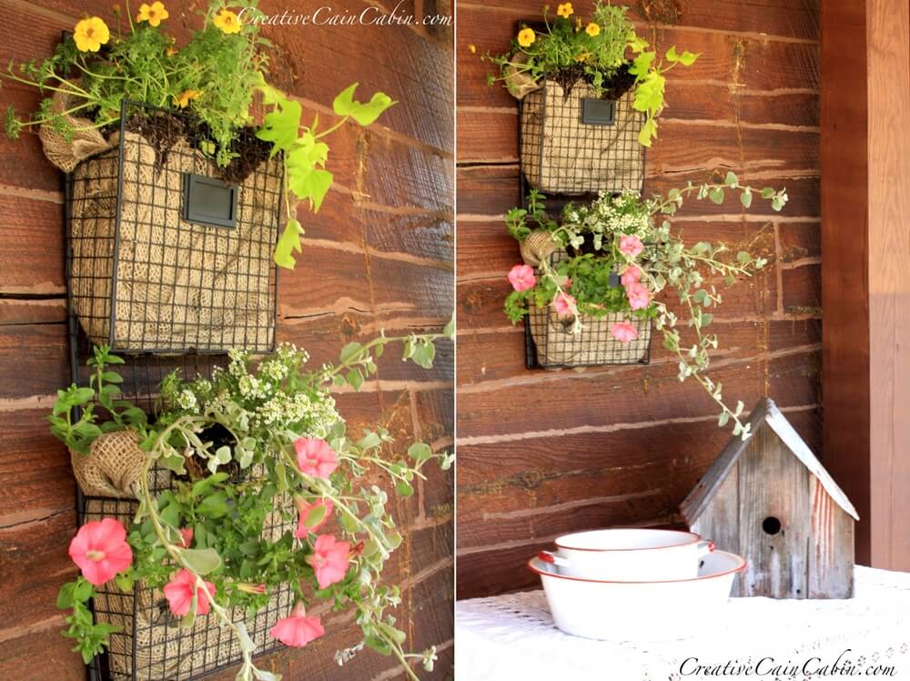 burlap planter