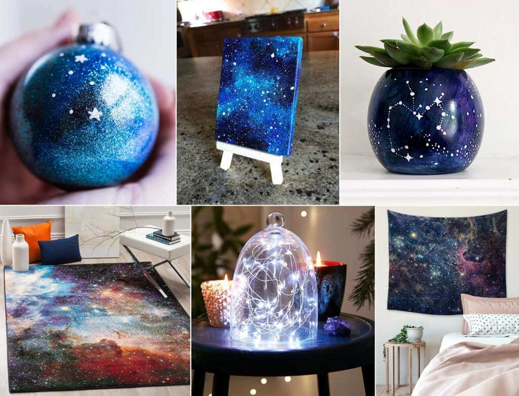 galaxy inspired home decor ideas