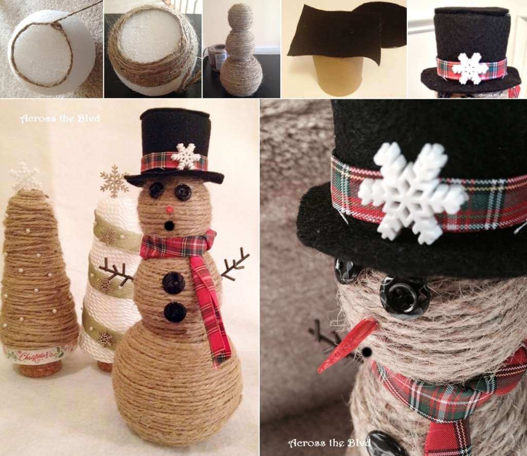 DIY Twine Christmas Decorations