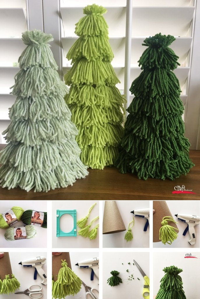 yarn christmas crafts