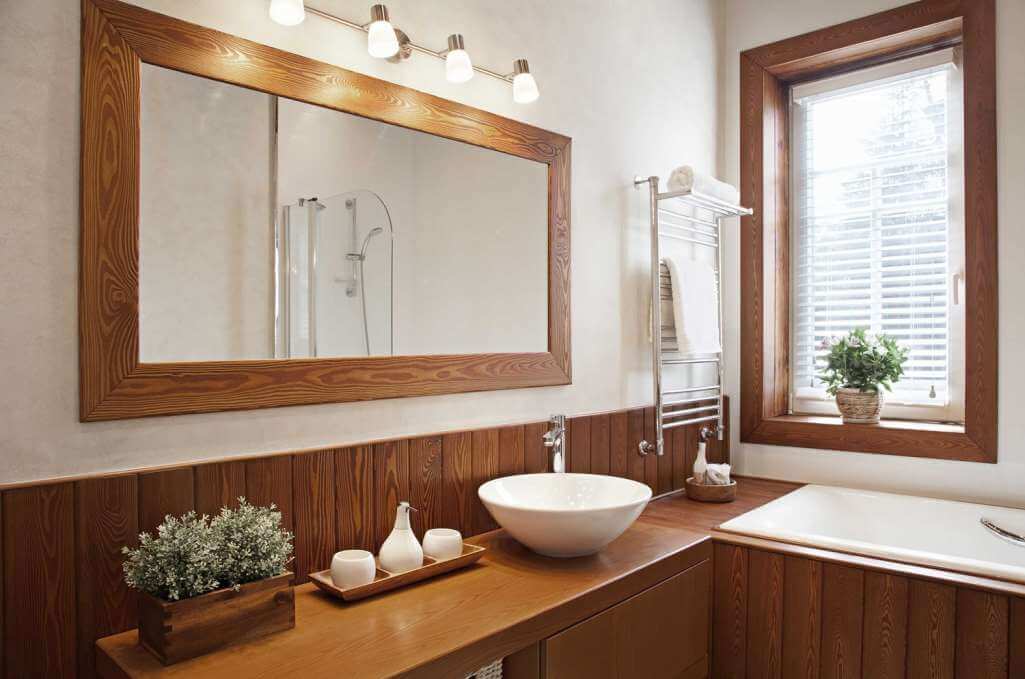 wood bathroom