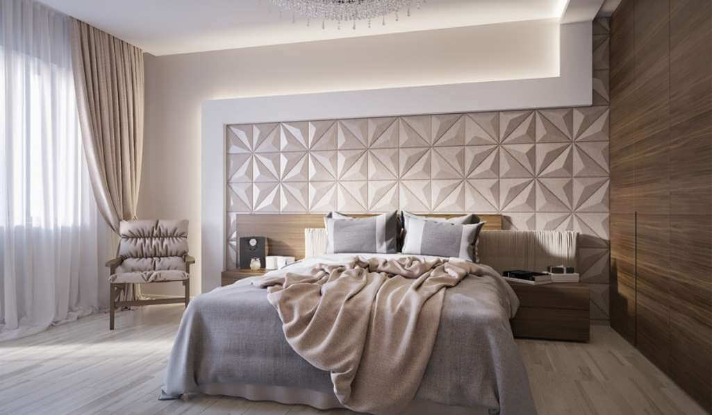 textured bedroom wall