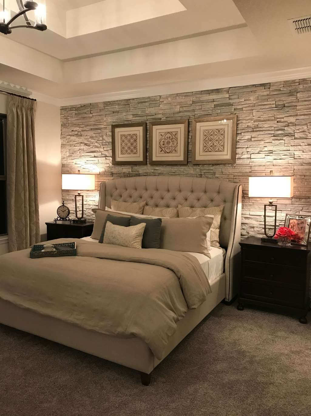 textured bedroom wall