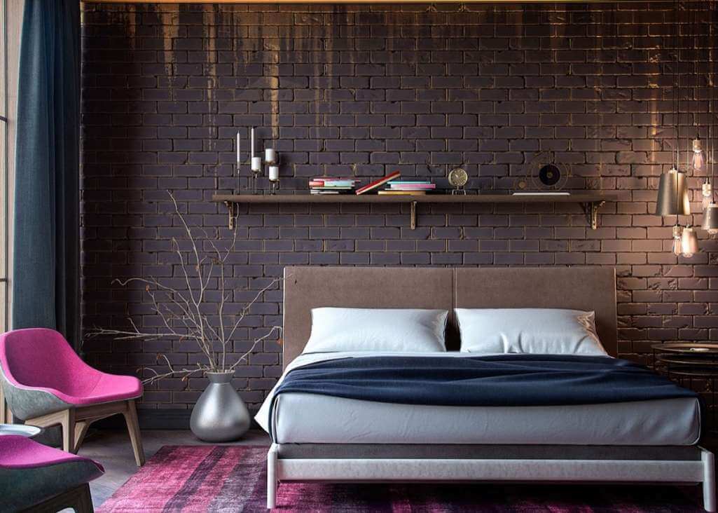 textured bedroom wall