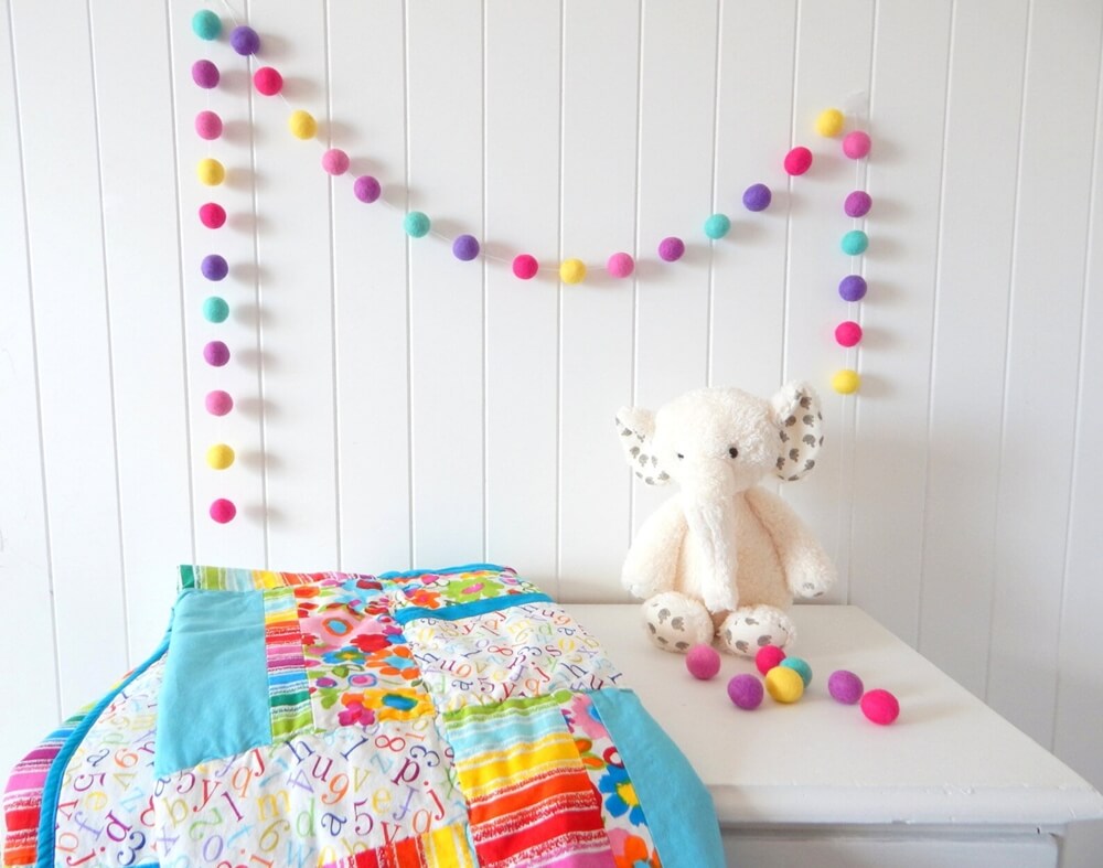 DIY Pom Pom Nursery Decor Ideas 