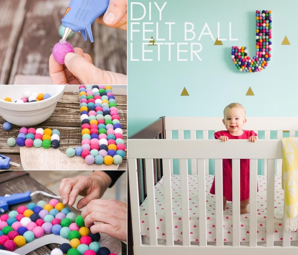 DIY Pom Pom Nursery Decor Ideas 