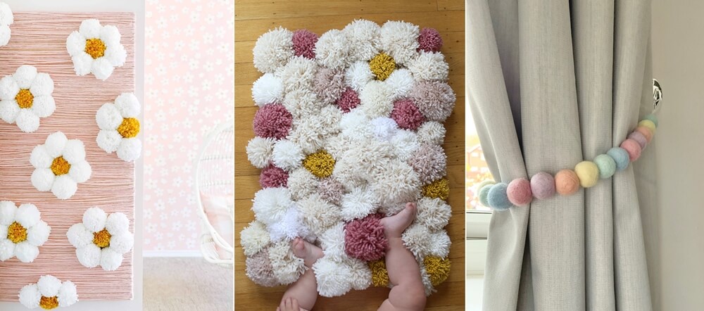 DIY Pom Pom Nursery Decor Ideas 