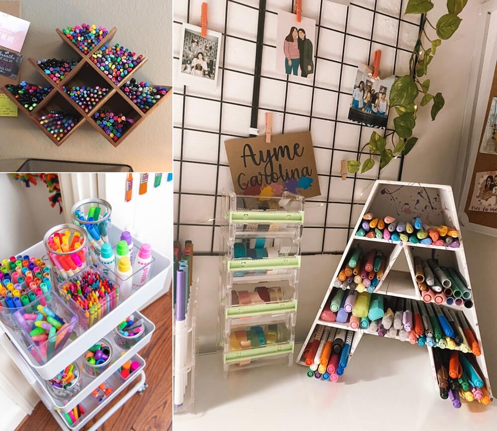 Pen, Pencil, and Marker Organization Ideas