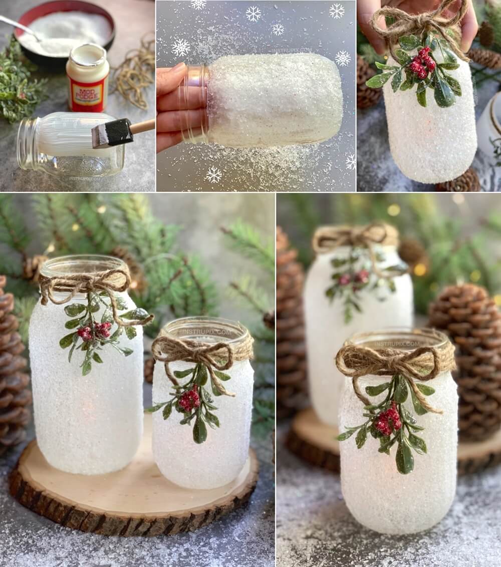 mason jar christmas crafts 