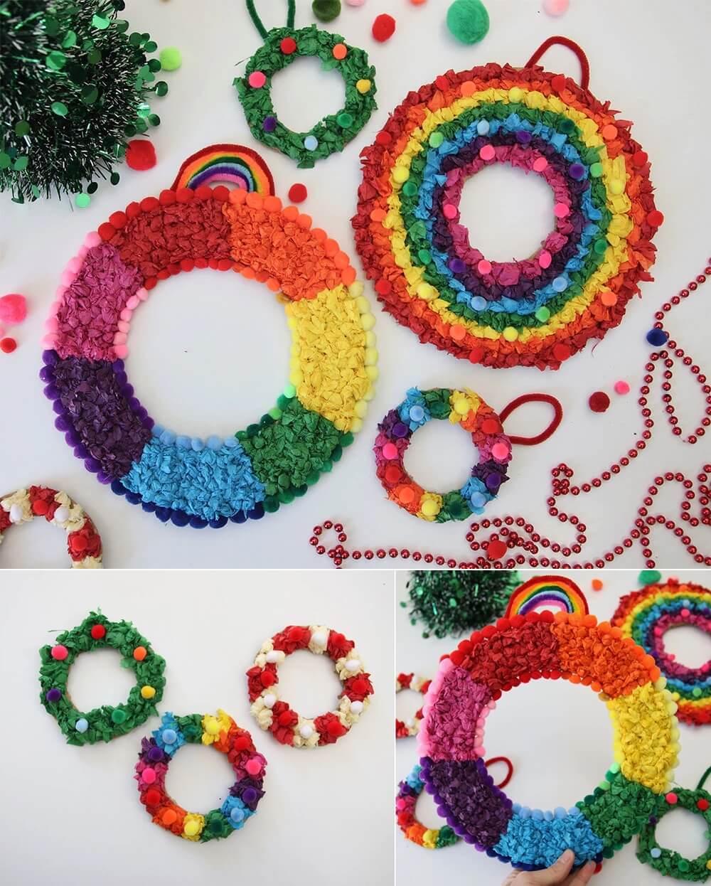 rainbow christmas crafts 