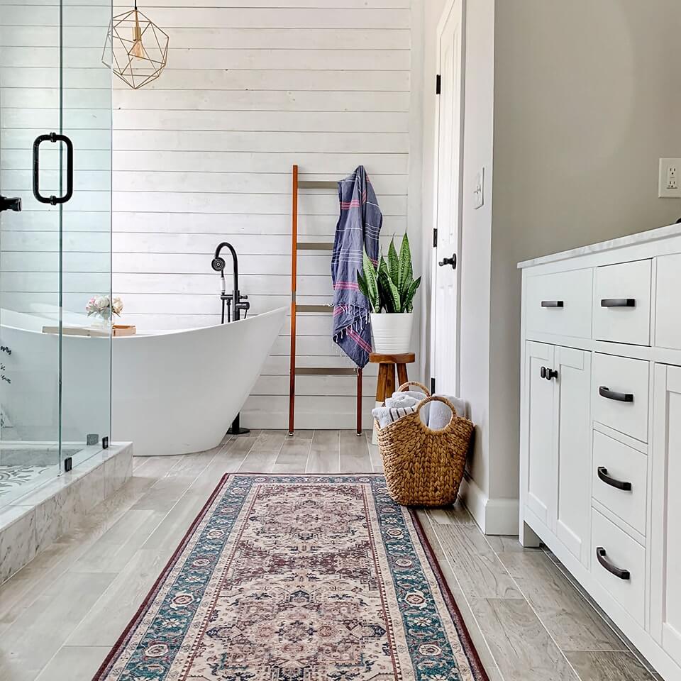 cozy bathroom features