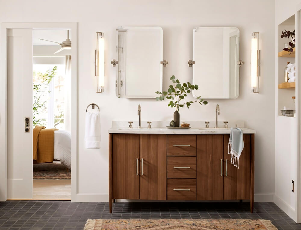 cozy bathroom features