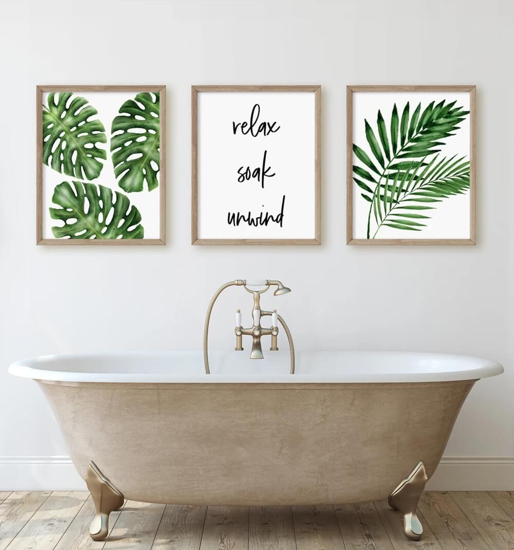 15 Leaf Bathroom Decor Ideas