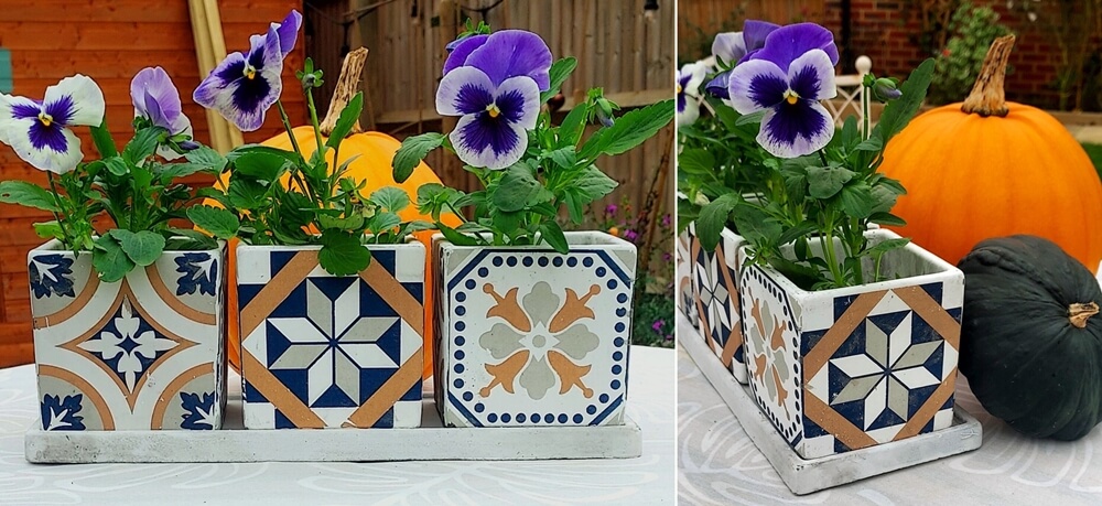 ceramic tile flower boxes