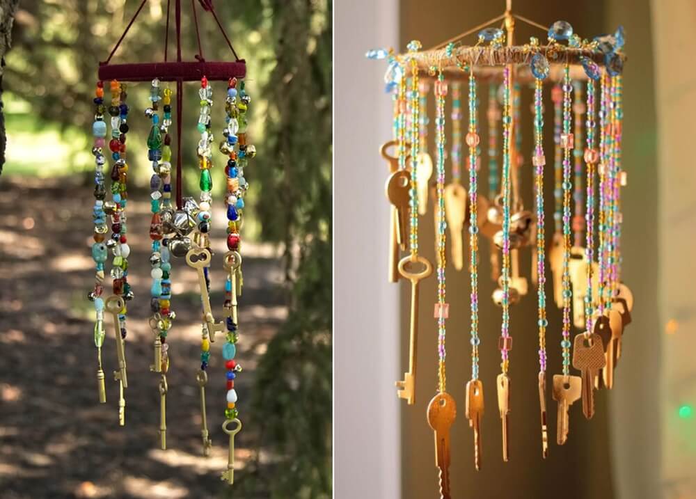 Bead and Key Wind Chime