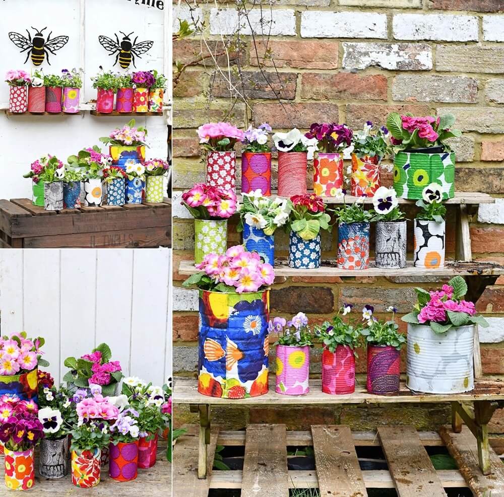 tin can flower pots