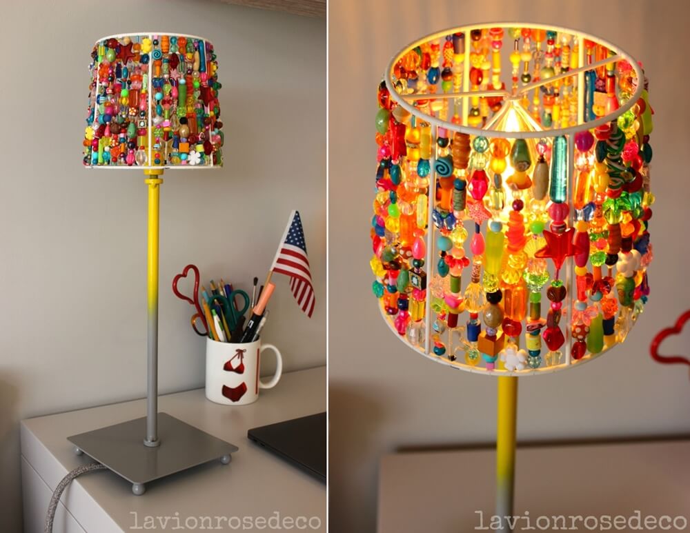 A Colorful Bead Lampshade