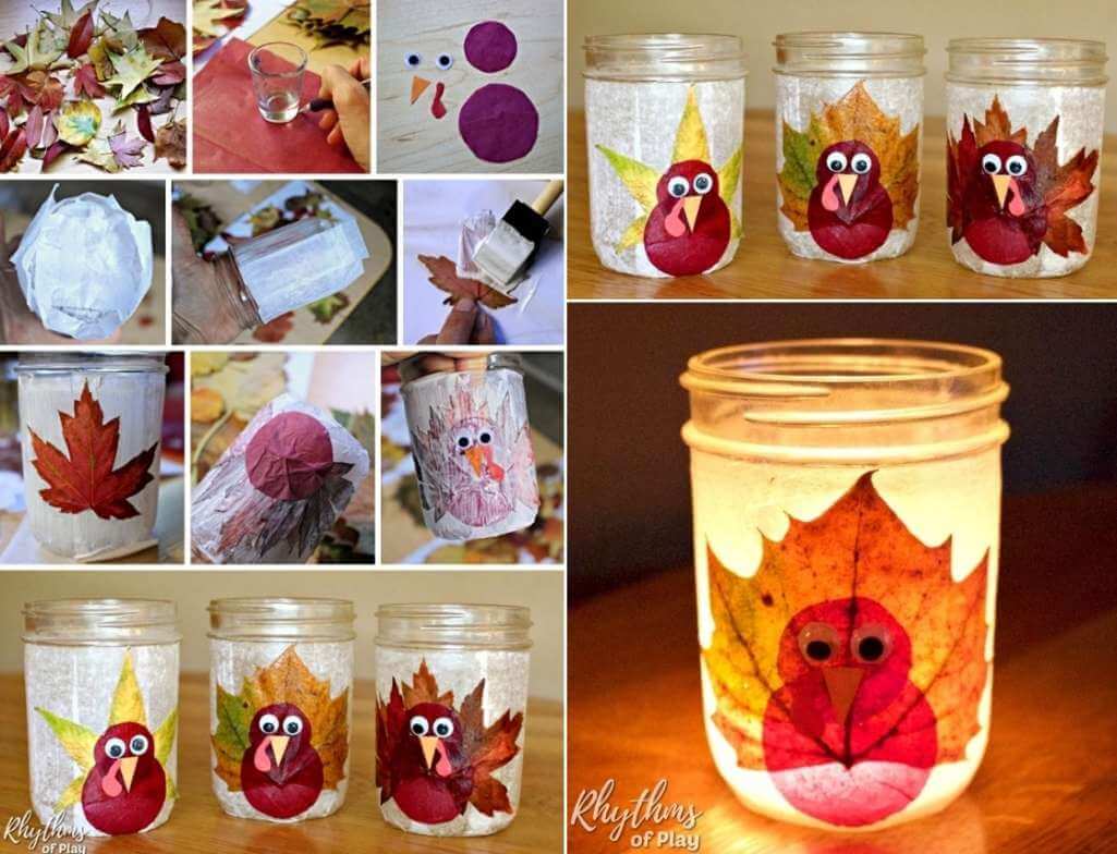 Fall Leaf Turkey Votives