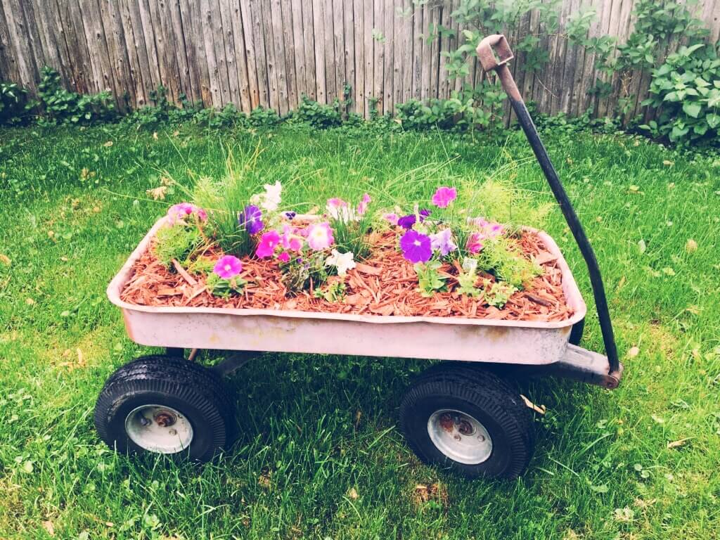 wagon flower planter