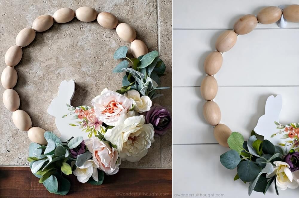 A Wood Bead Wreath