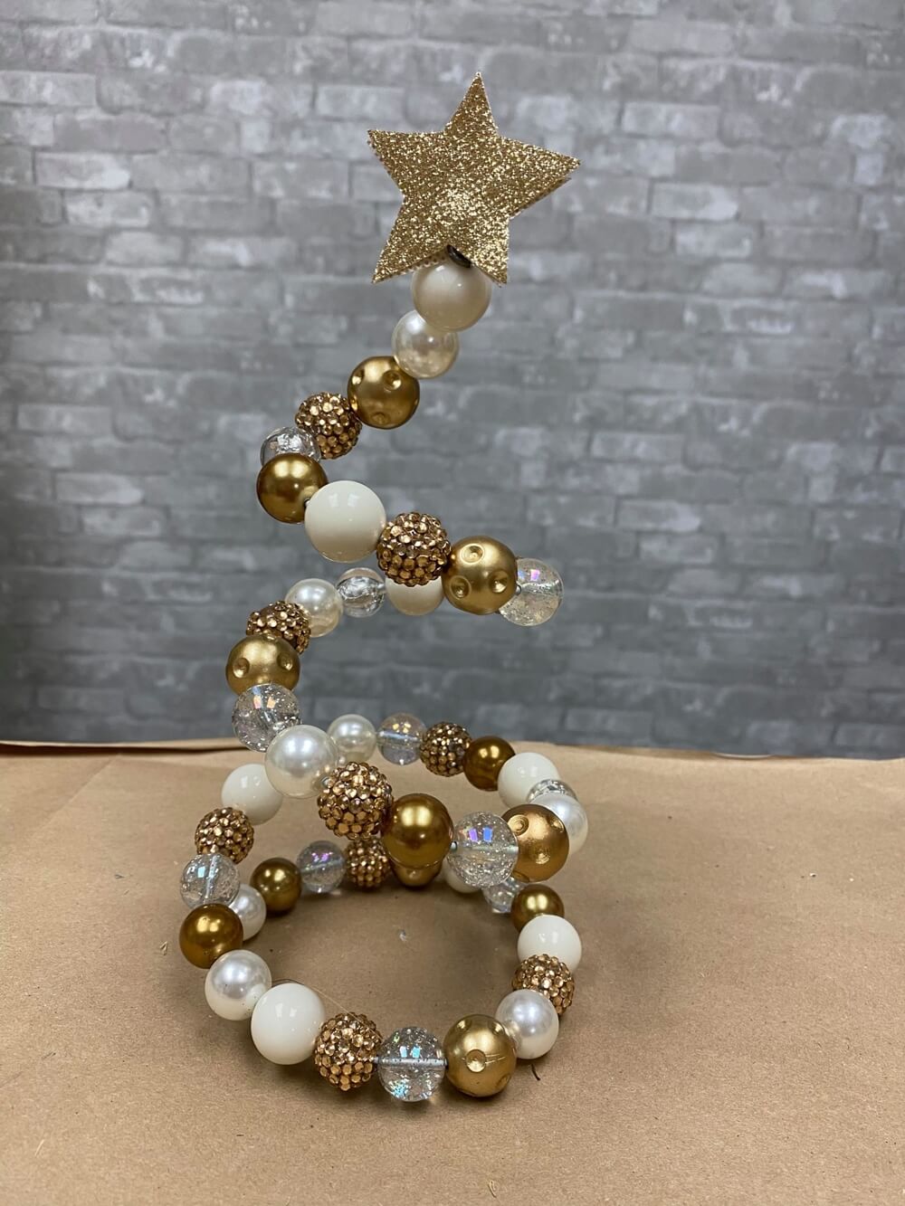 A Bead and Wire Christmas Tree