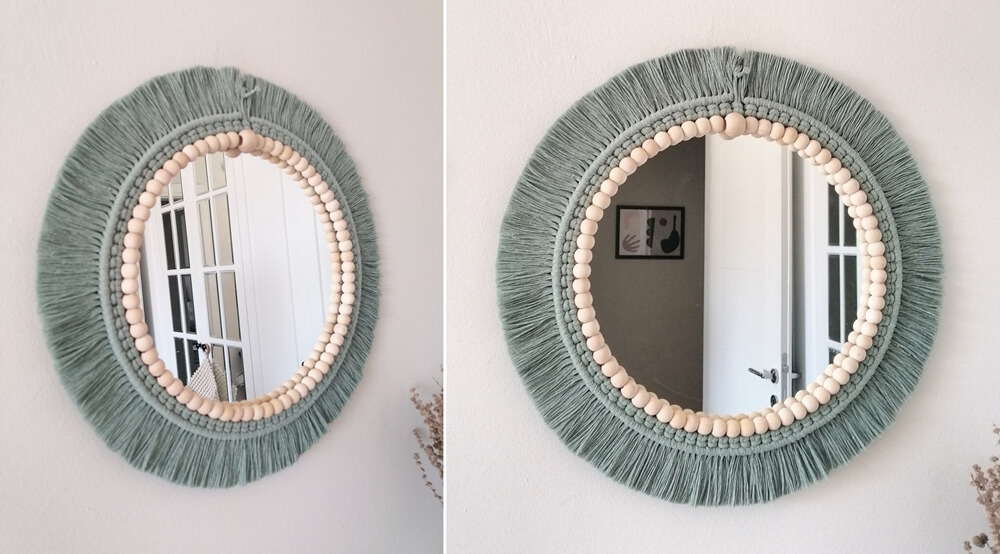Beaded Mirror Frame