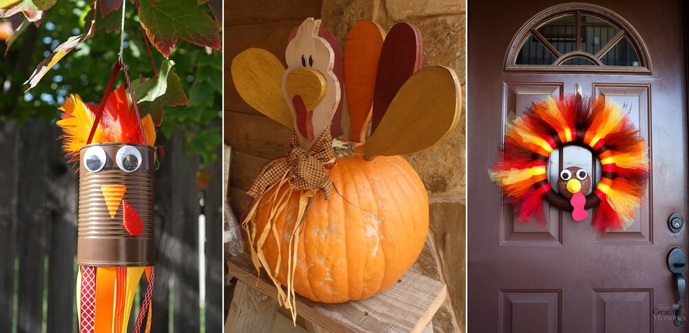 DIY Turkey Thanksgiving Crafts 