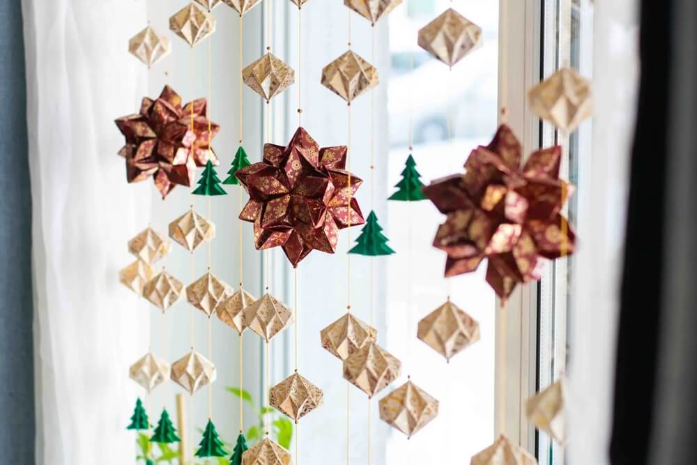Decoração de Natal de origami