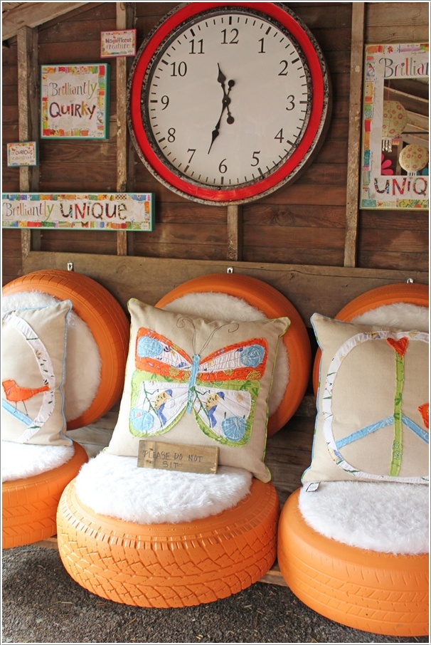 Painted Tire Sofas