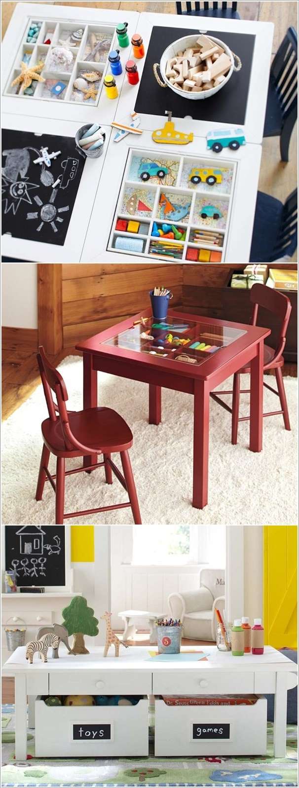 Tables with Storage Space in Them